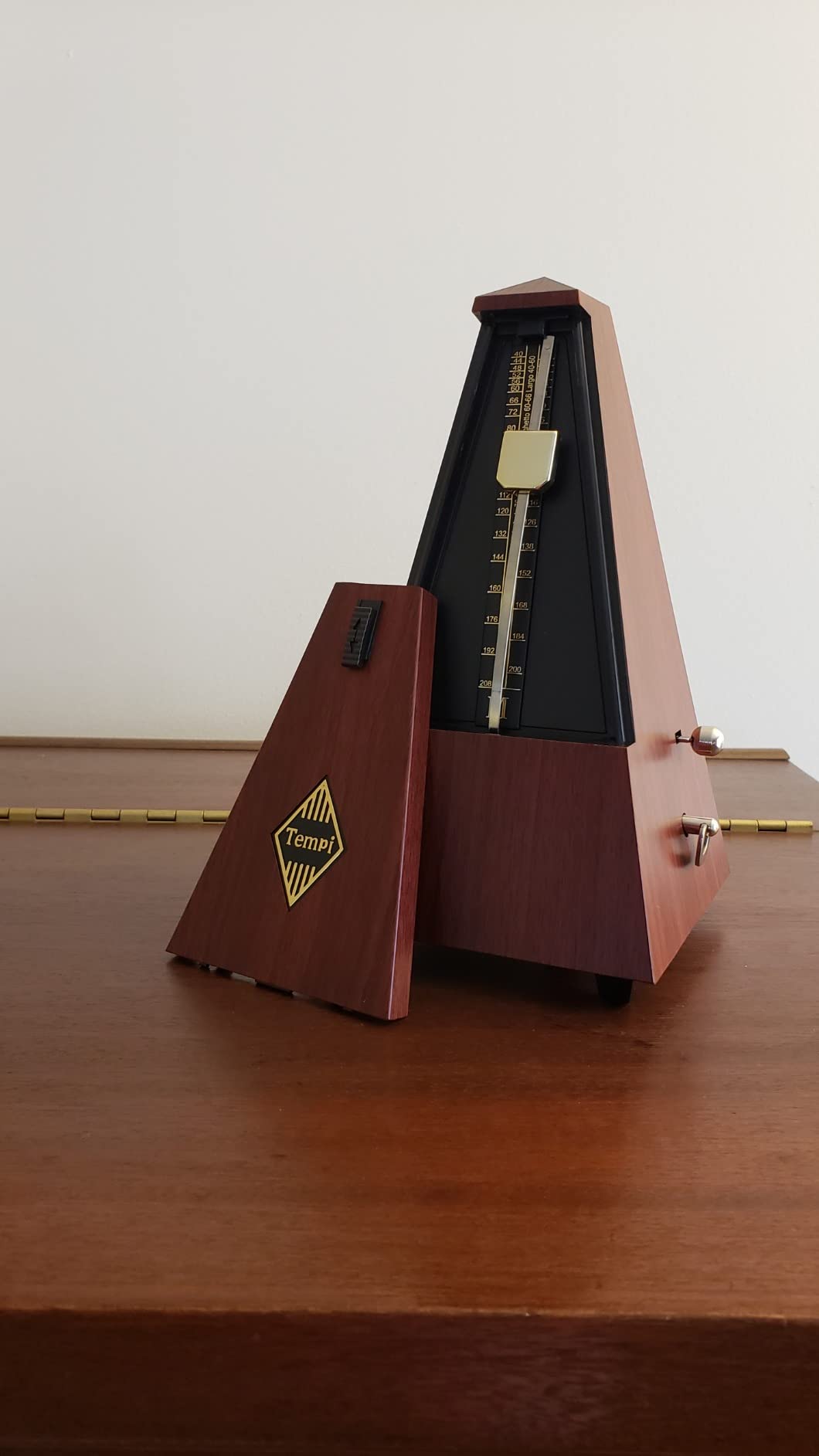 Tempi Metronome for Musicians - Mechanical Metronome for Piano, Metronome for Guitar/Violin or Metronome Music for Adults and Kids (Plastic Brown Grain Veneer) customer photo 2