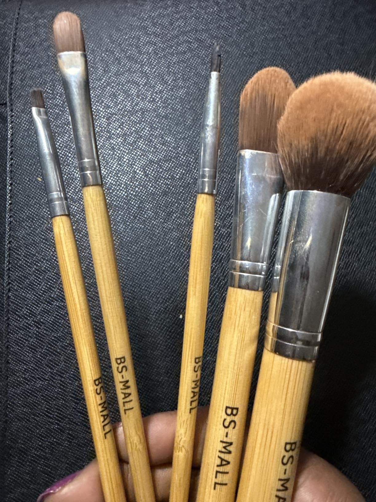 BS-MALL Makeup Brush Set 11 Pcs Makeup Sponge, Professional Bamboo Makeup Brushes for Foundation, Powder, Blush, Concealer, Eyeshadow & Blending, Ideal for Travel, Beginners & Makeup Artists customer photo 1