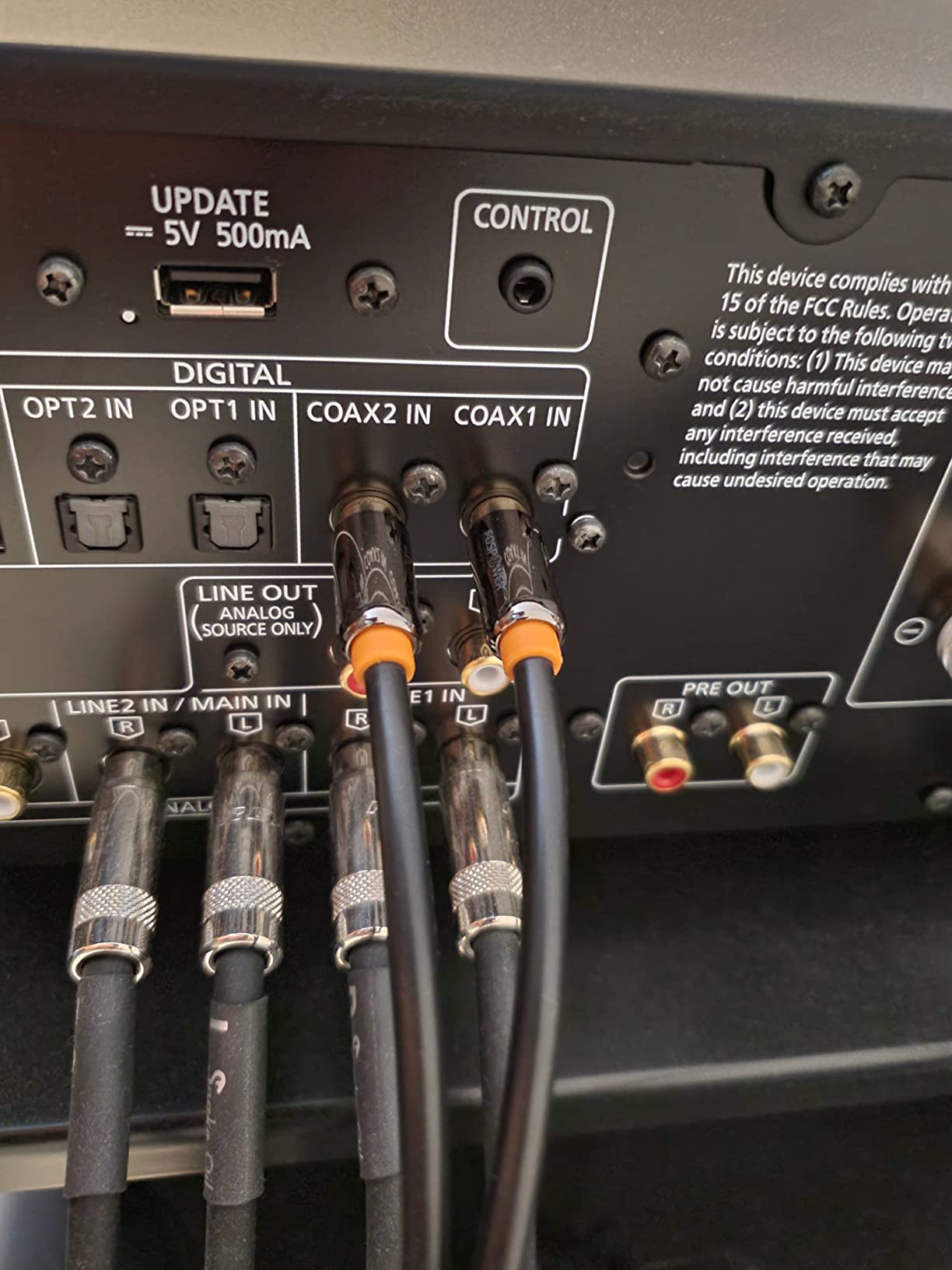 FosPower Digital Audio Coaxial Cable [24K Gold Plated Connectors] Premium S/PDIF RCA Male to RCA Male for Home Theater, HDTV, Subwoofer, Hi-Fi Systems - 10ft customer photo 1