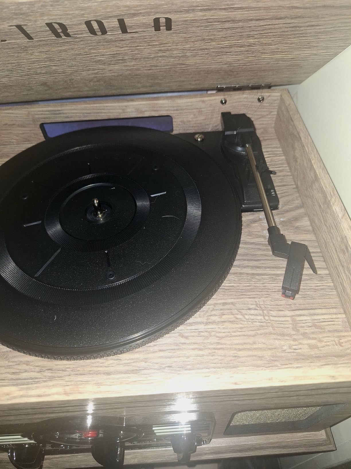 Victrola Quincy - 6-in-1 Bluetooth Record Player - Grey customer photo 1