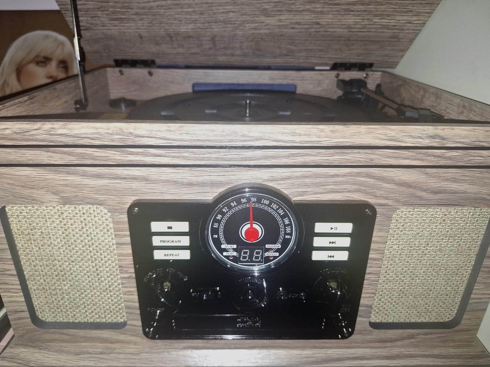 Victrola Quincy - 6-in-1 Bluetooth Record Player - Grey customer photo 2