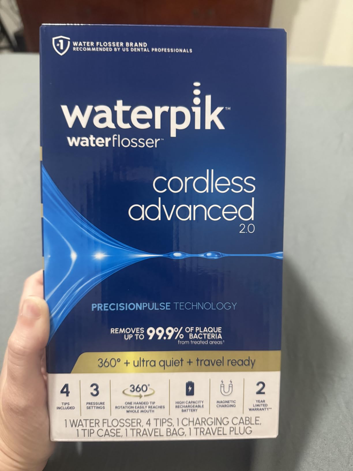 Waterpik Cordless Advanced Portable Water Flosser, Rechargeable, White customer photo 1
