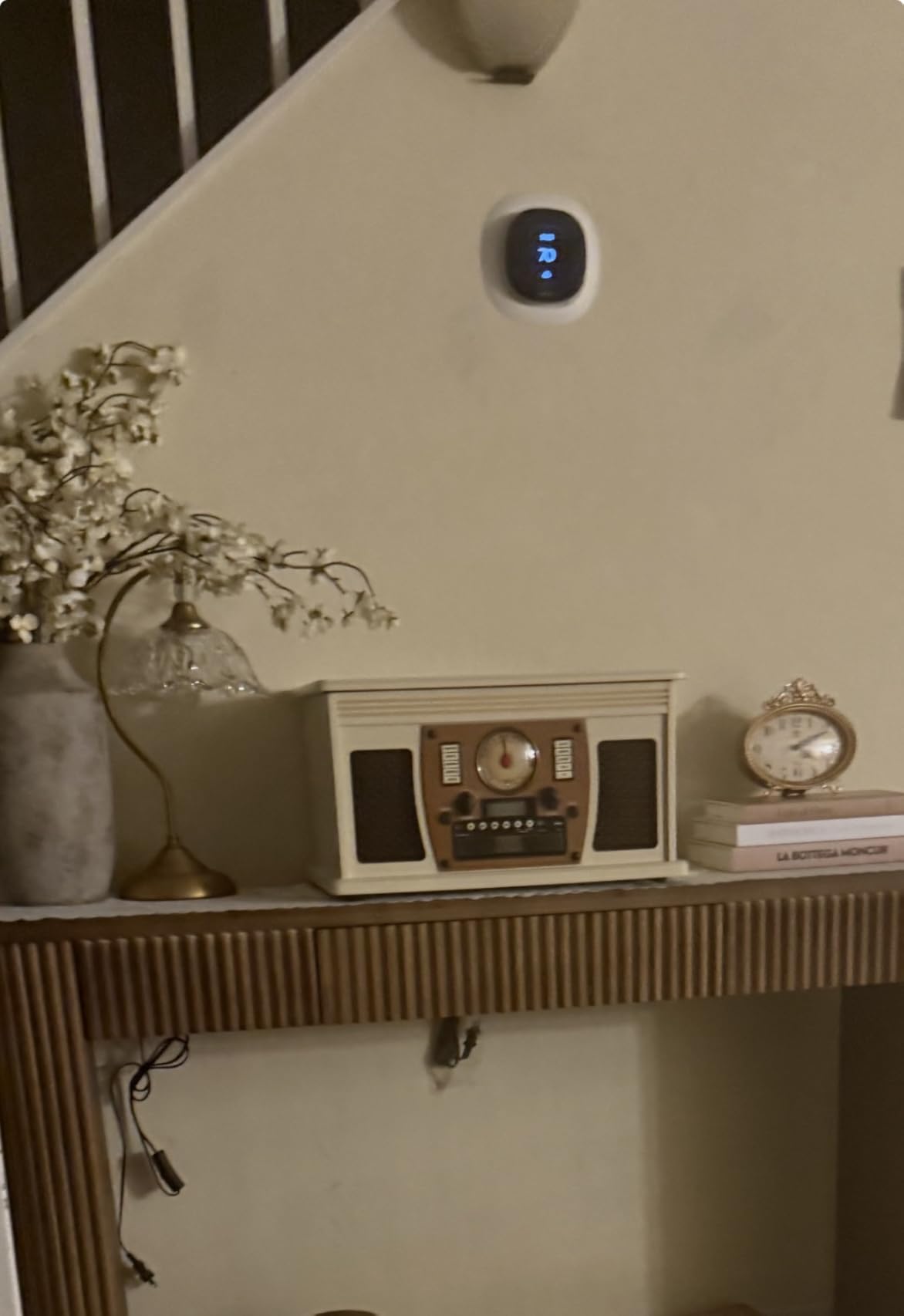 Victrola Navigator 8-in-1 Bluetooth Record Player with Built-in Speakerss – 3 Speed Turntable, CD Player, Cassette, FM Radio, USB, RCA Out, Headphone Jack, Wireless Music Streaming, Real Wood (White) customer photo 1