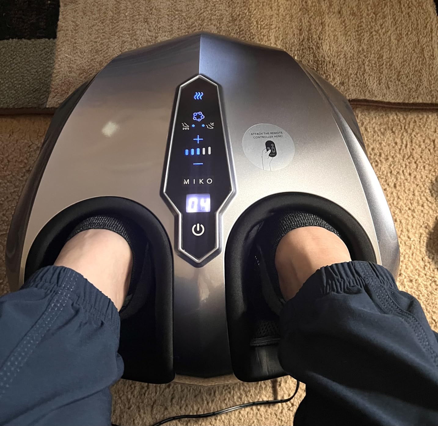 MIKO Shiatsu Foot Massager with Heat for Neuropathy & Plantar Fasciitis customer photo 2