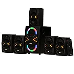Acoustic Audio by Goldwood 5.1 Speaker System 5.1-Channel with LED lights and Bluetooth Home Theater Speaker System, Black (AA5210) customer photo 2