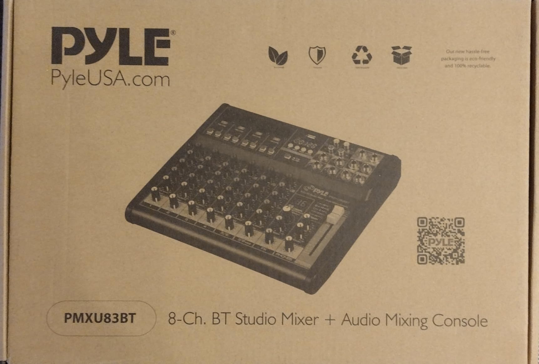 Pyle 8 Channel DJ Audio Mixer, Bluetooth, DSP FX, USB, Audio Interface customer photo 1