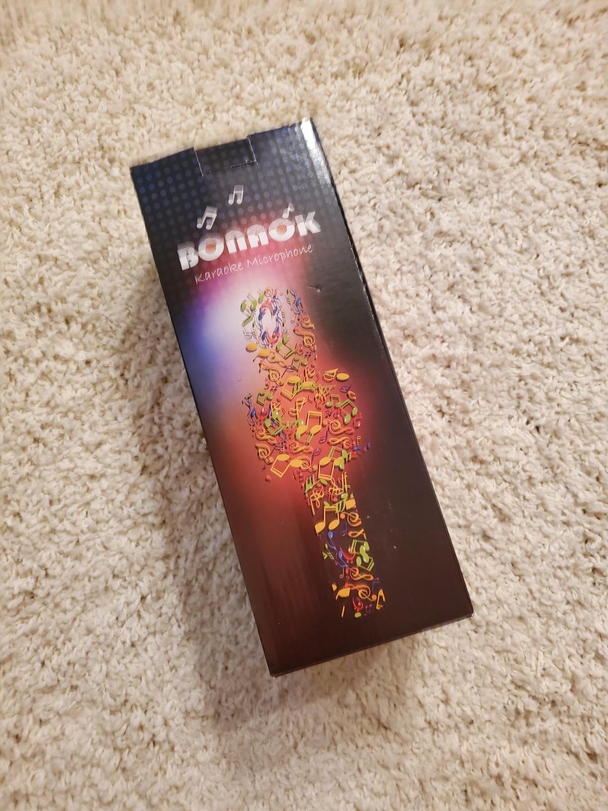 BONAOK Portable Bluetooth Karaoke Mic with Disco Lights for Adults & Kids customer photo 1