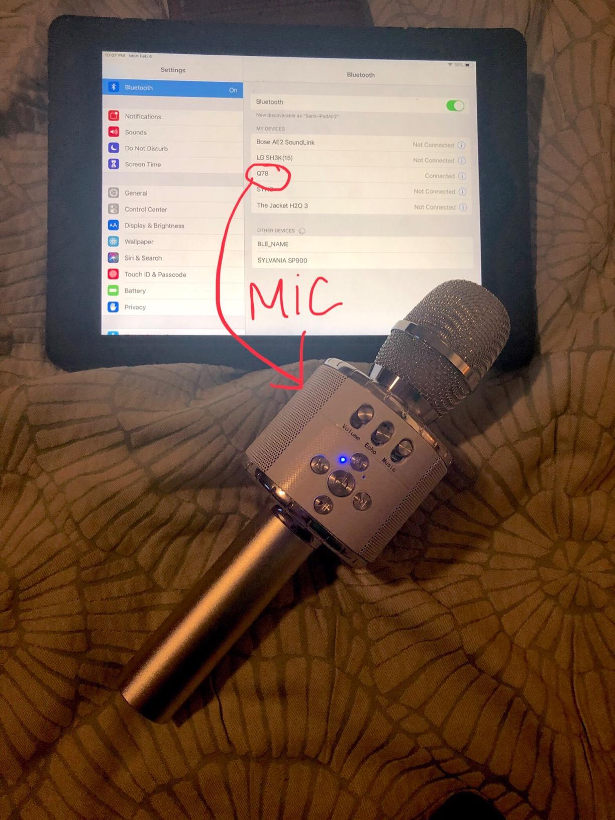 BONAOK Portable Bluetooth Karaoke Mic with Disco Lights for Adults & Kids customer photo 2
