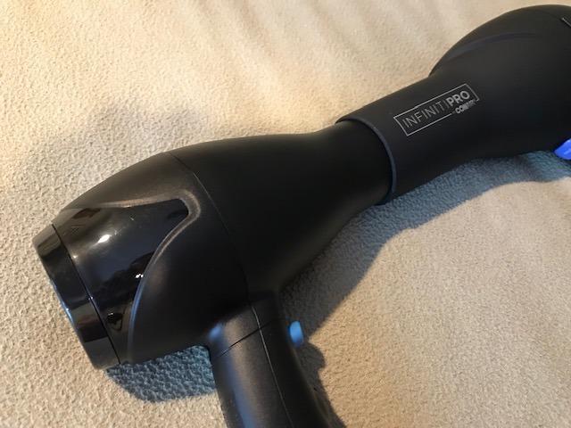 INFINITI PRO CONAIR Travel Hair Dryer, 1600W Mighty Mini Compact Blow Dryer with Concentrator Attachment, Lightweight Professional AC Motor for Fast Drying, 3 Heat & 2 Speed Settings, Black customer photo 1