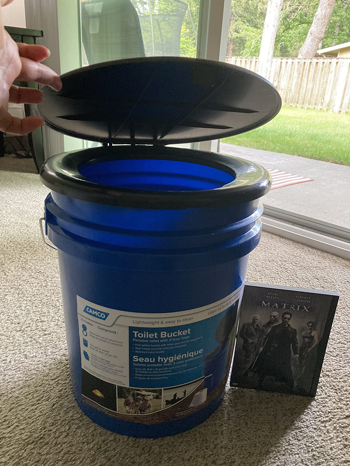 Camco Portable Toilet Bucket with Snap-On Seat and Lid, 5 Gallon, 41549 customer photo 1