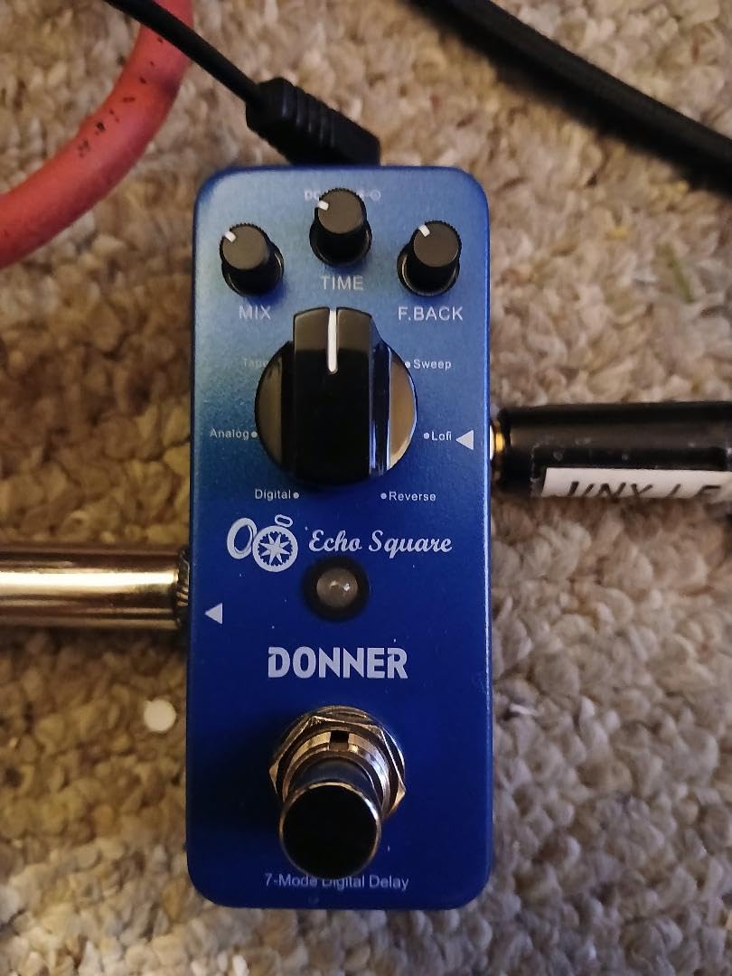 Donner Echo Square Delay Pedal - Digital 7-Modes Delay for Electric Guitar, Multi-Delay including Digital, Analog, Tape, Mod, Sweep, Lofi, Reverse - True Bypass customer photo 2