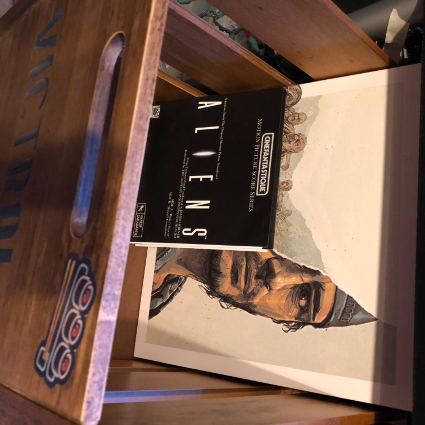 Victrola Wooden Record Crate – Tabletop Vinyl Album Holder, No-Tool Assembly, Holds Over 50 Records, Real Wood Construction, Elegant Design (Natural Wood) customer photo 1