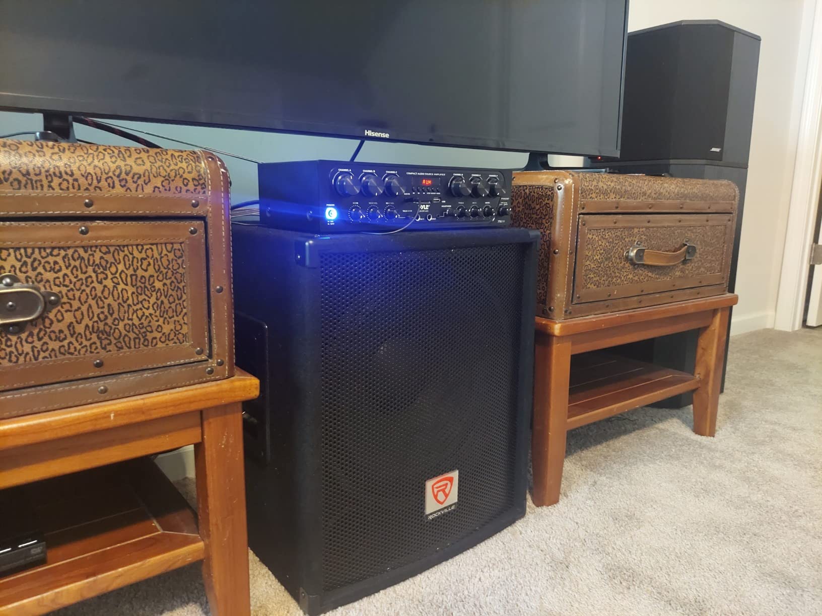 Pyle Bluetooth Wireless Home Amplifier System - Upgraded 6 Channel Audio, 750 Watt Power, Easy Karaoke, Stereo Receiver w USB-A, Micro SD, Headphone, 2 Microphone Input w/Echo, Talkover for PA customer photo 1