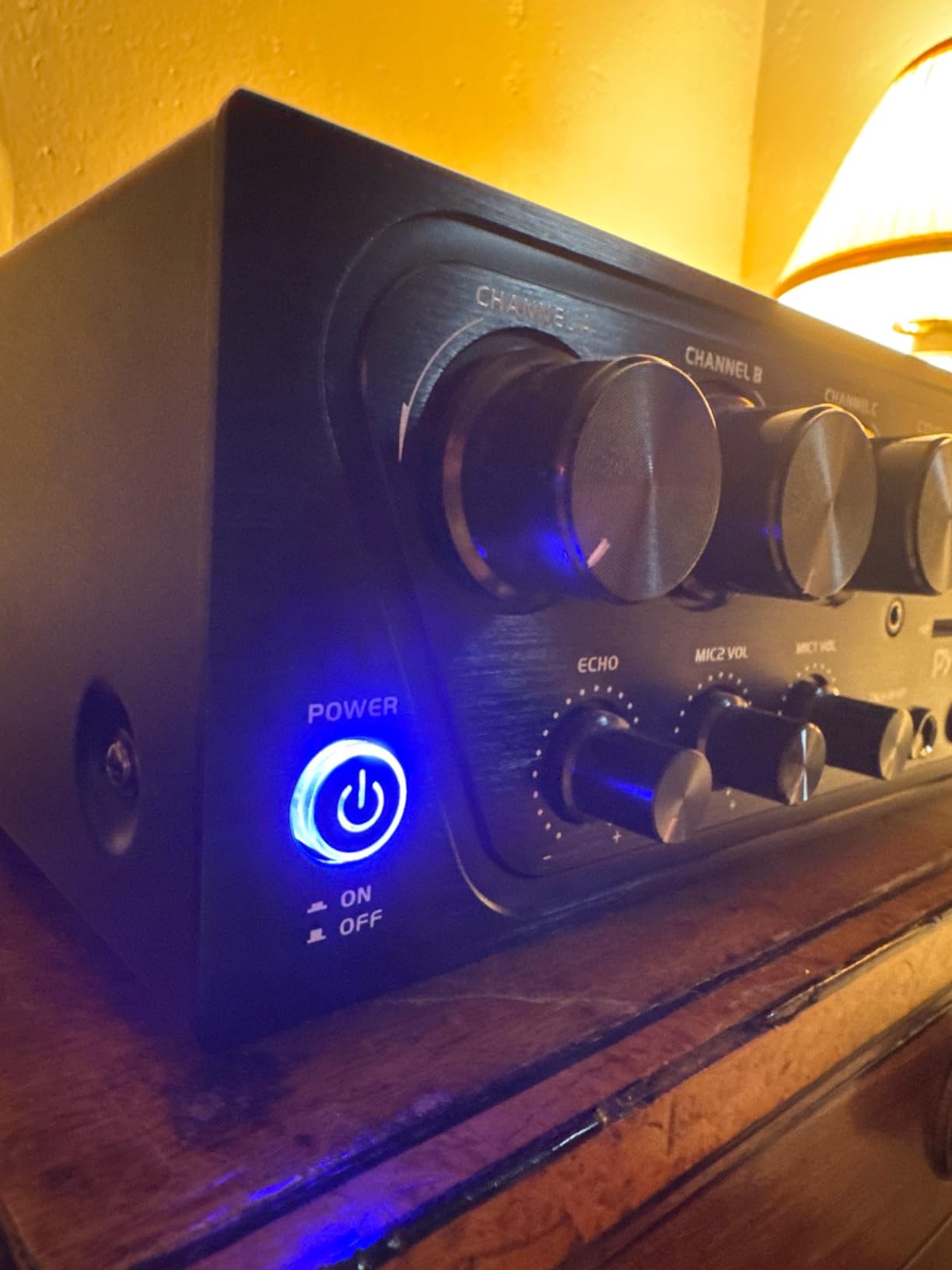 Pyle Bluetooth Wireless Home Amplifier System - Upgraded 6 Channel Audio, 750 Watt Power, Easy Karaoke, Stereo Receiver w USB-A, Micro SD, Headphone, 2 Microphone Input w/Echo, Talkover for PA customer photo 2