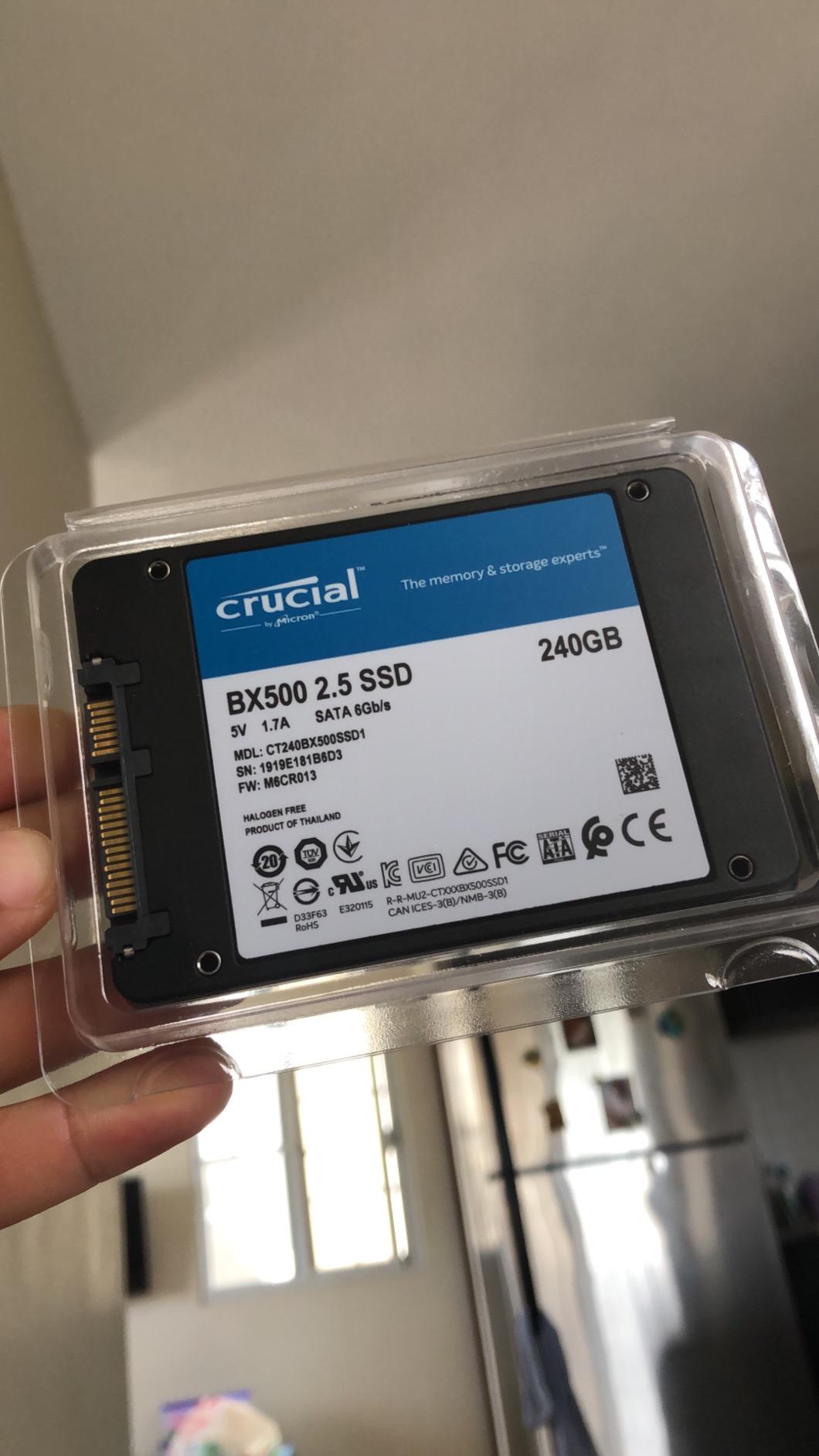 Crucial BX500 240GB 3D NAND SATA 2.5-Inch Internal SSD, up to 540MB/s - CT240BX500SSD1, Solid State Drive customer photo 2