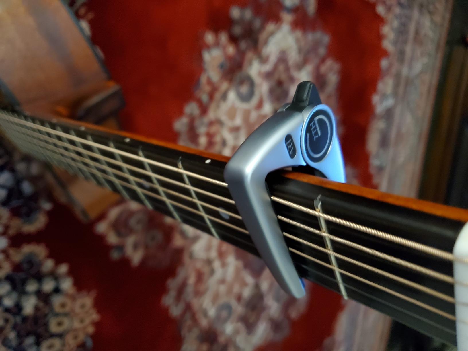 G7th Performance 3 6 String Silver Guitar Capo - Groundbreaking Tension Control & Adaptive Radius Technology - The Perfect Capo for Acoustic and Electric Guitar - UK Designed customer photo 1