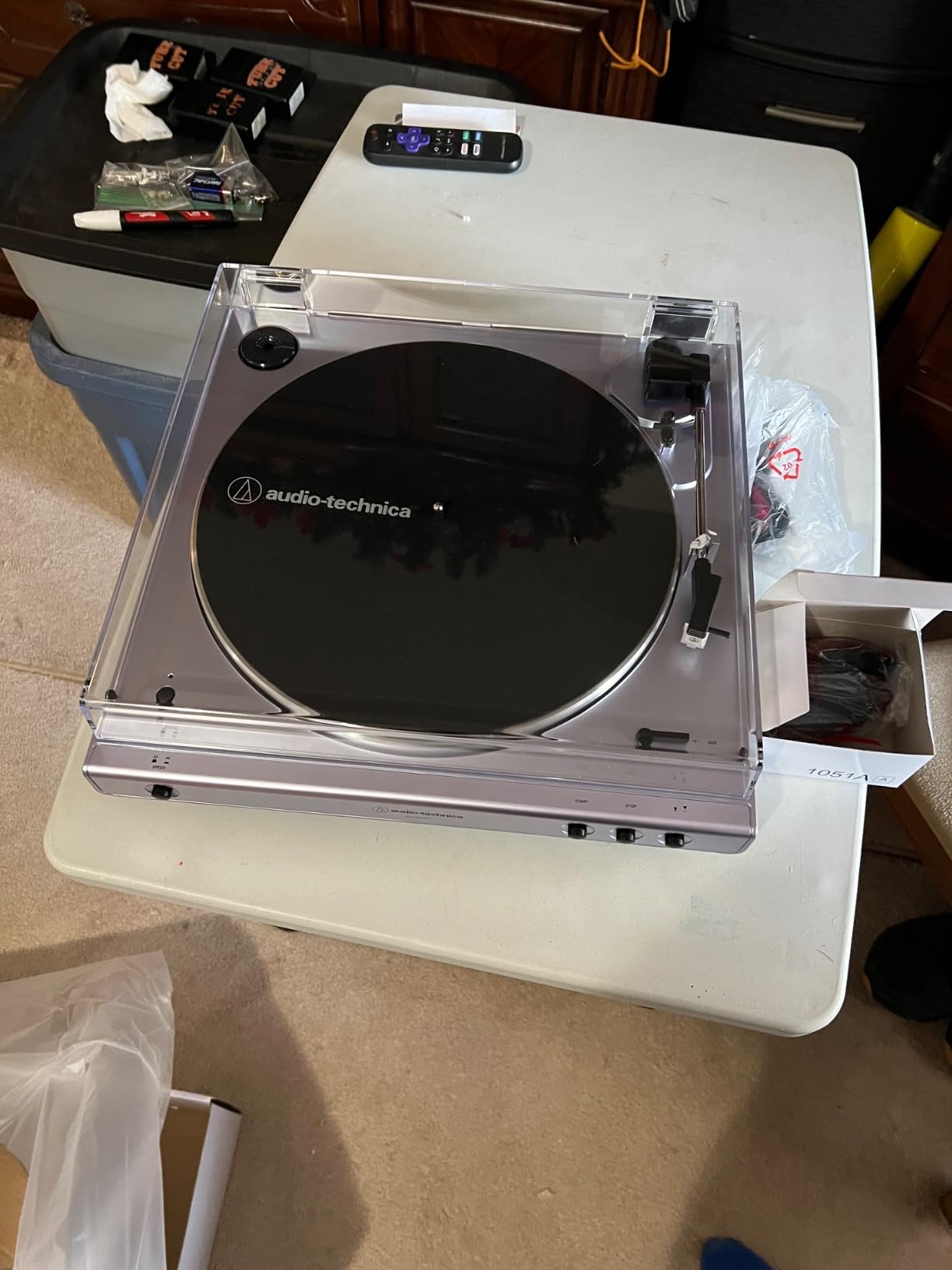 Audio-Technica AT-LP60XBT-RD Fully Automatic Belt-Drive Stereo Turntable, Red/Black, Bluetooth, Hi-Fi, 2 Speed customer photo 2