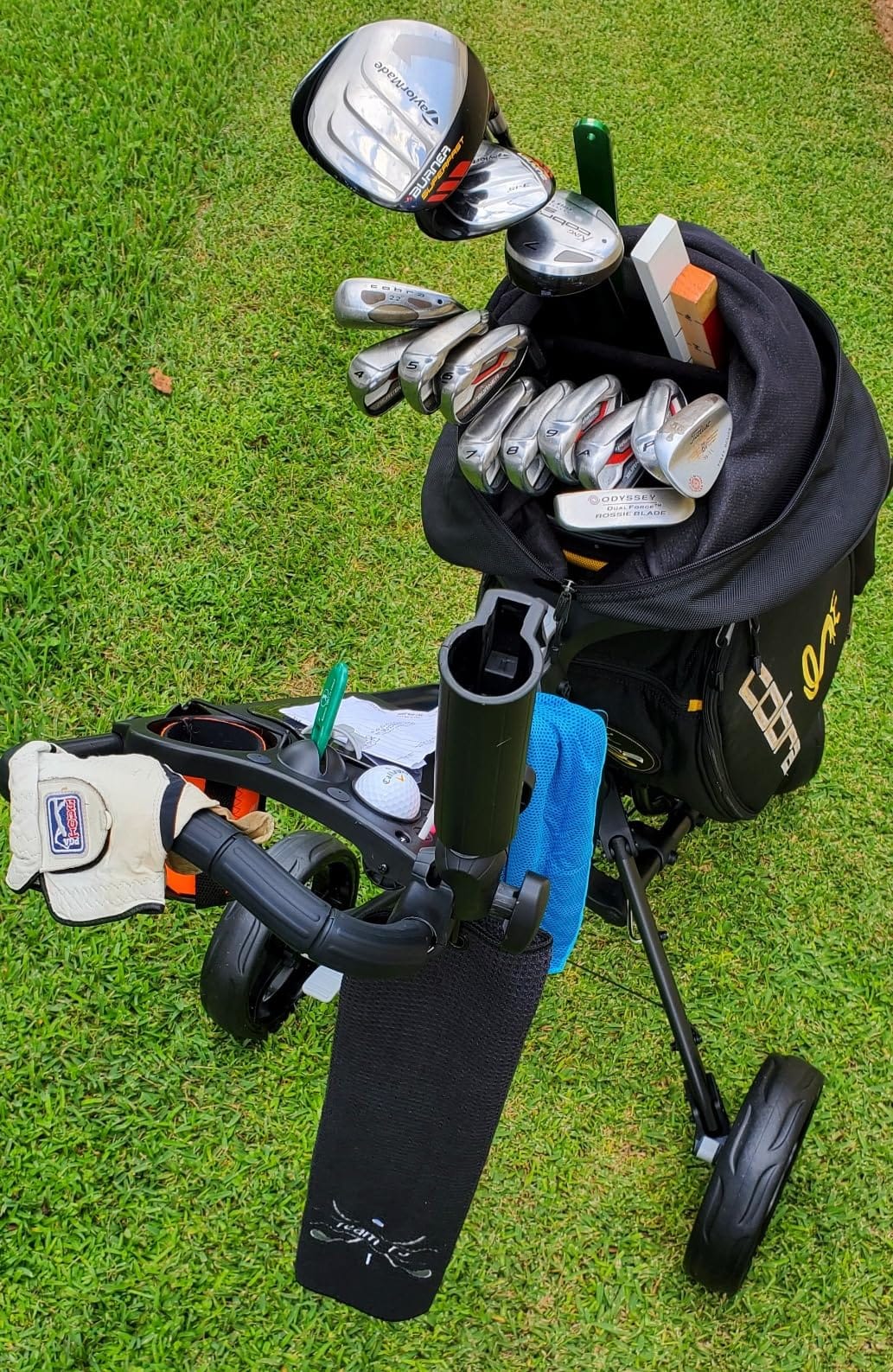 Qwik-Fold - 3-Wheel Golf Push Cart - 360° Swivel Wheel customer photo 2