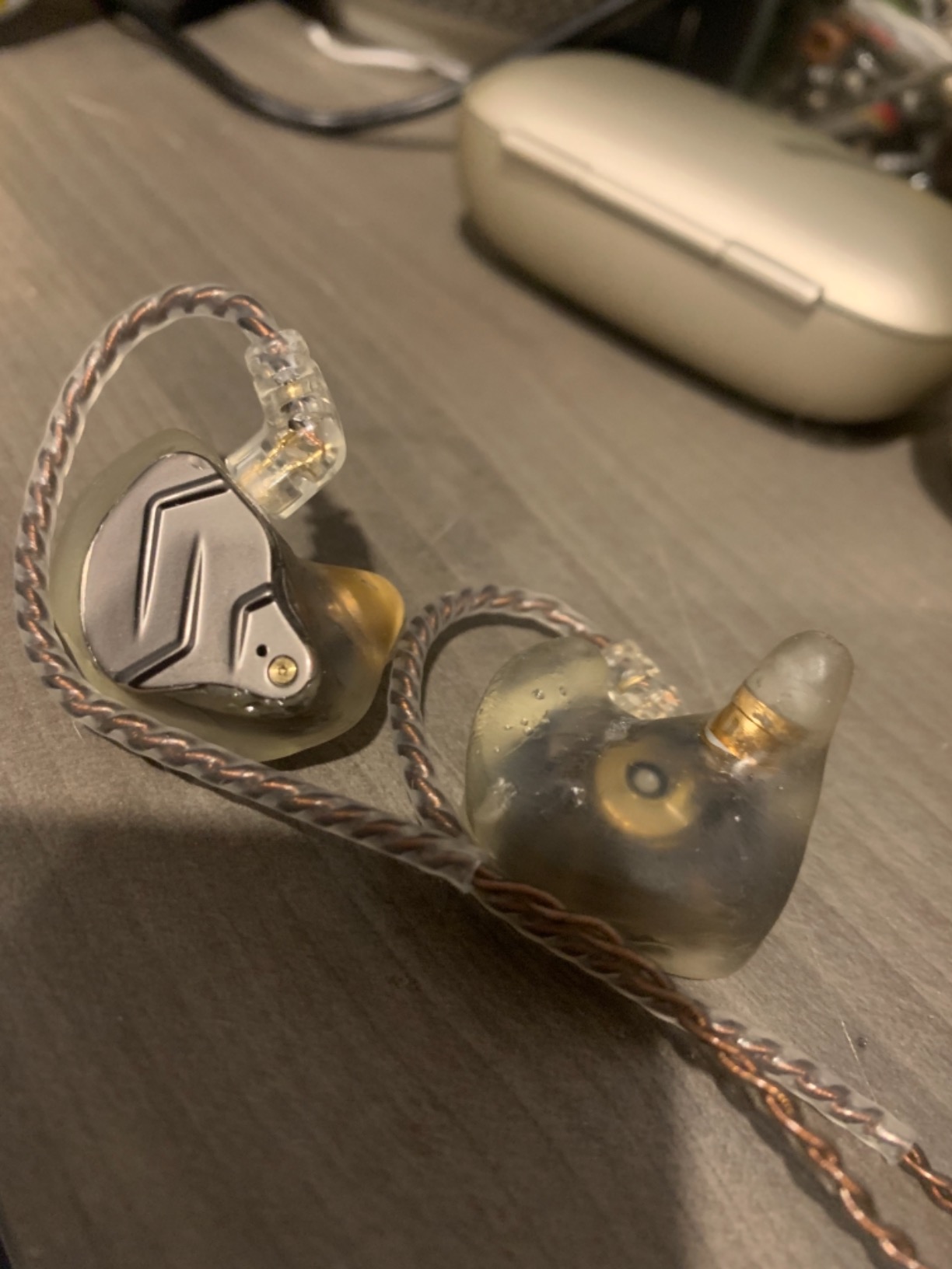KZ ZSN Pro Dynamic Hybrid Dual Driver in Ear Earphones Detachable Tangle-Free Cable Musicians in-Ear Earbuds Headphones (Gray Without Mic) customer photo 1