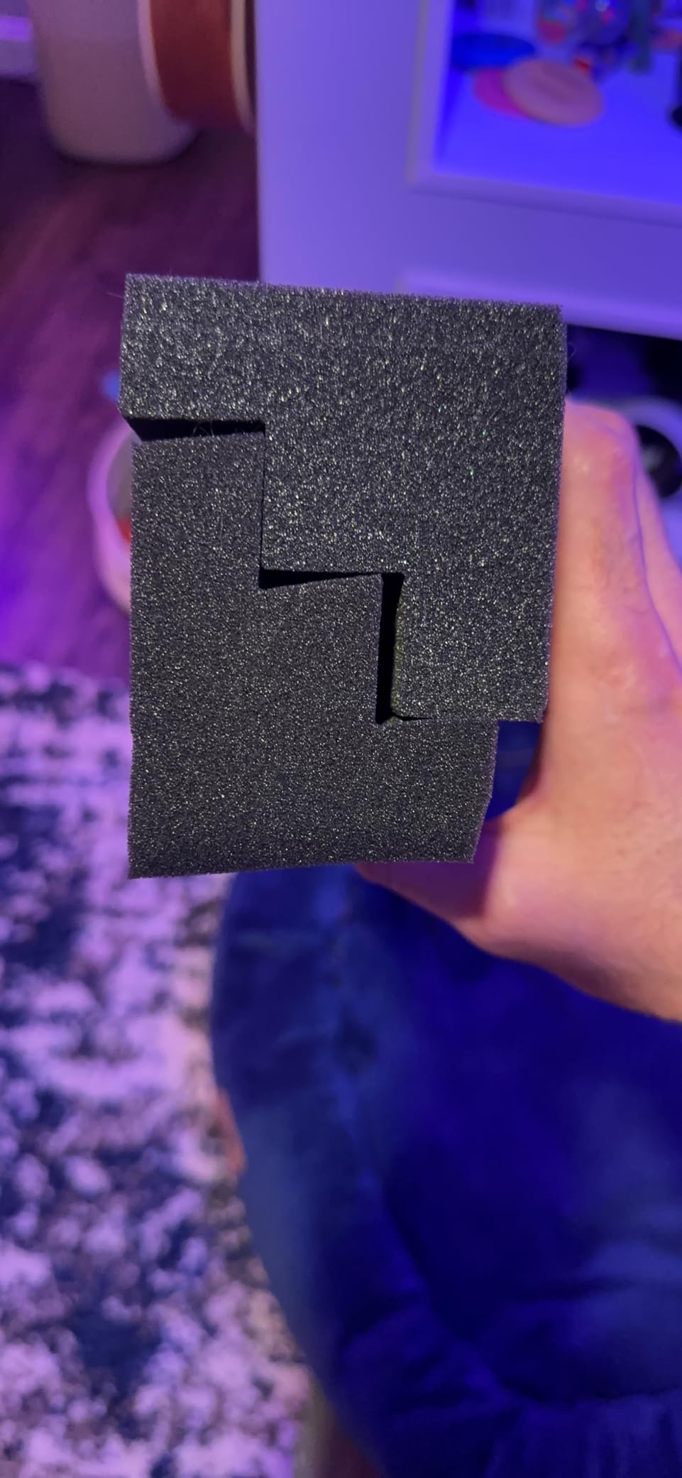 JBER 4Pack Acoustic Foam Corner Bass Traps, Studio Foam Corner Block Finish customer photo 2