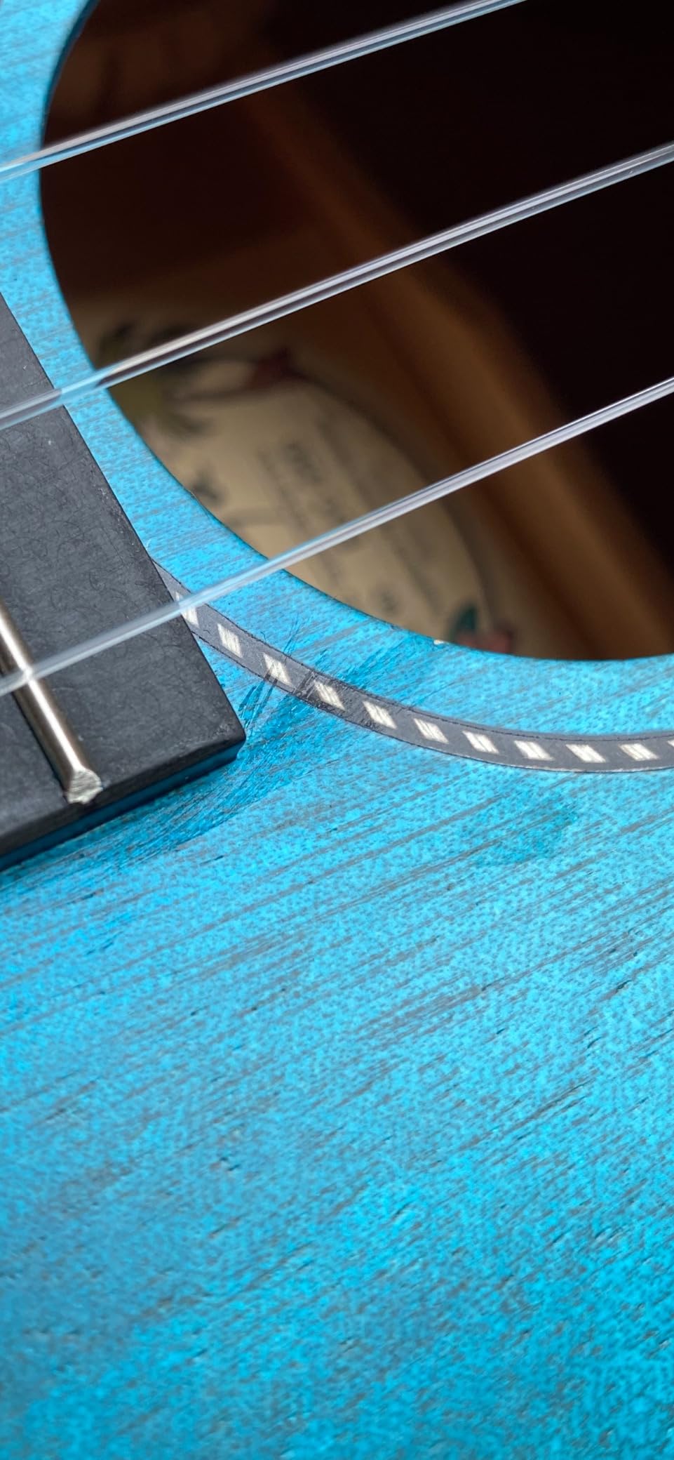 Enya EUC-25D 23 Inch Concert Ukulele, Solid Mahogany Top, Blue customer photo 1