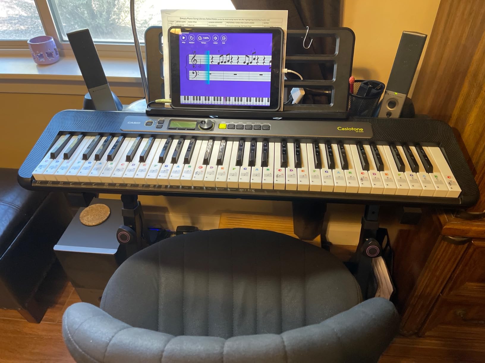Casio Casiotone LK-S250 61-Key Lighted Portable Keyboard | 400 Tones customer photo 2