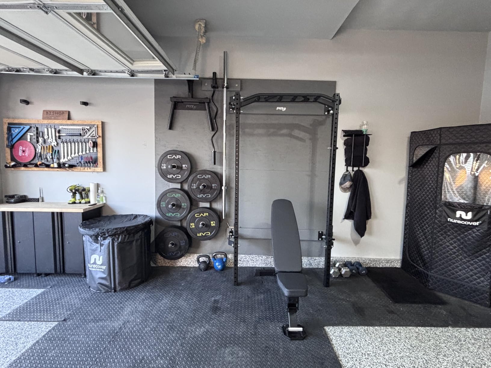 PAPABABE 7ft Barbell 45lb Olympic Barbell 1000/1500lbs Capacity Home Gym customer photo 2
