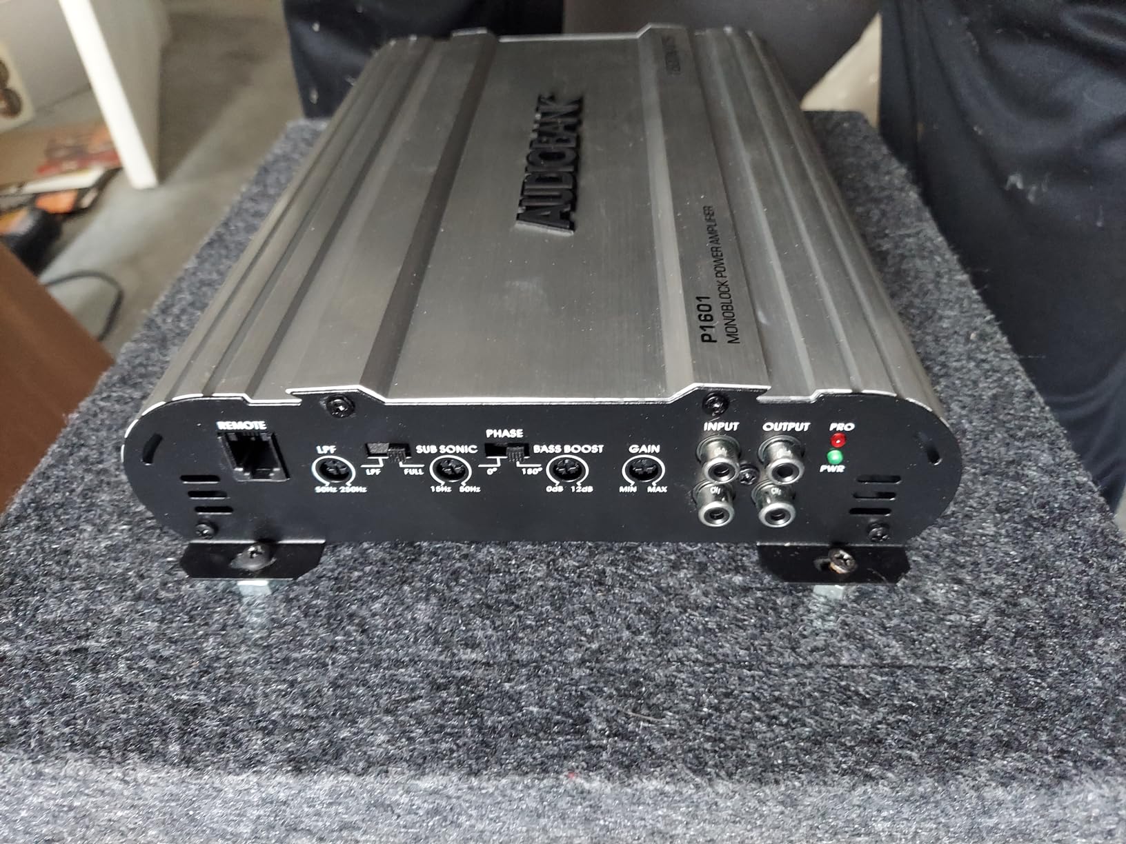 Audiobank P1601 Monoblock Amplifier: Class AB MOSFET Powerhouse with Remote Subwoofer Control - 1600W Max Power with 800W RMS customer photo 1