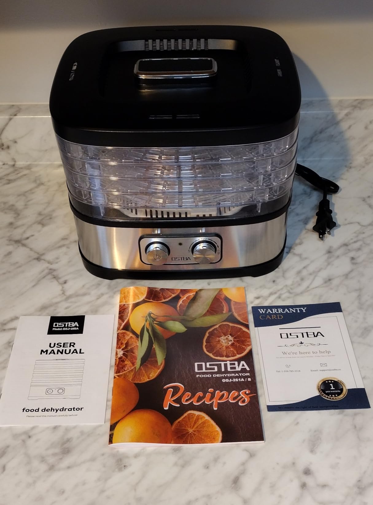 OSTBA Food Dehydrator, 5 Trays, 240W Dryer for Jerky, Fruit & Veggies customer photo 2