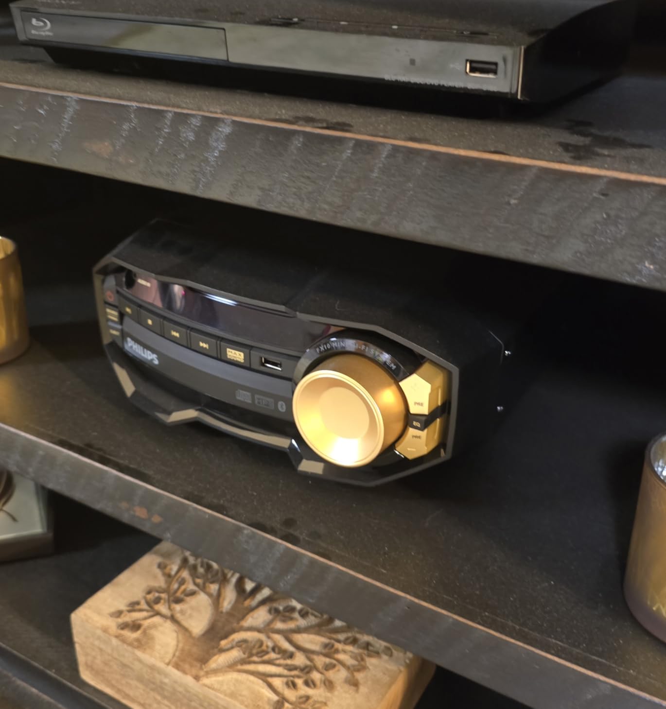 PHILIPS FX10 Bluetooth Stereo System for Home with CD Player , MP3, USB, FM Radio, Bass Reflex Speaker, 230 W, Remote Control Included customer photo 2