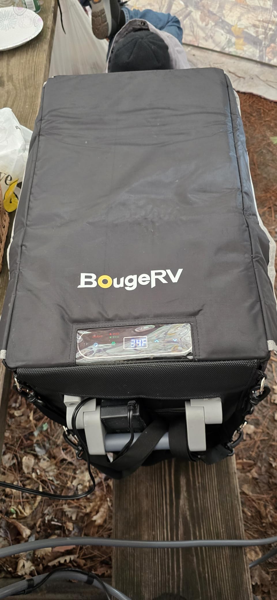 BougeRV 53 Quart Insulated Protective Cover, 12 Volt Portable Refrigerator Cover, Car Freezer Cover (Refrigerator NOT Included) customer photo 2