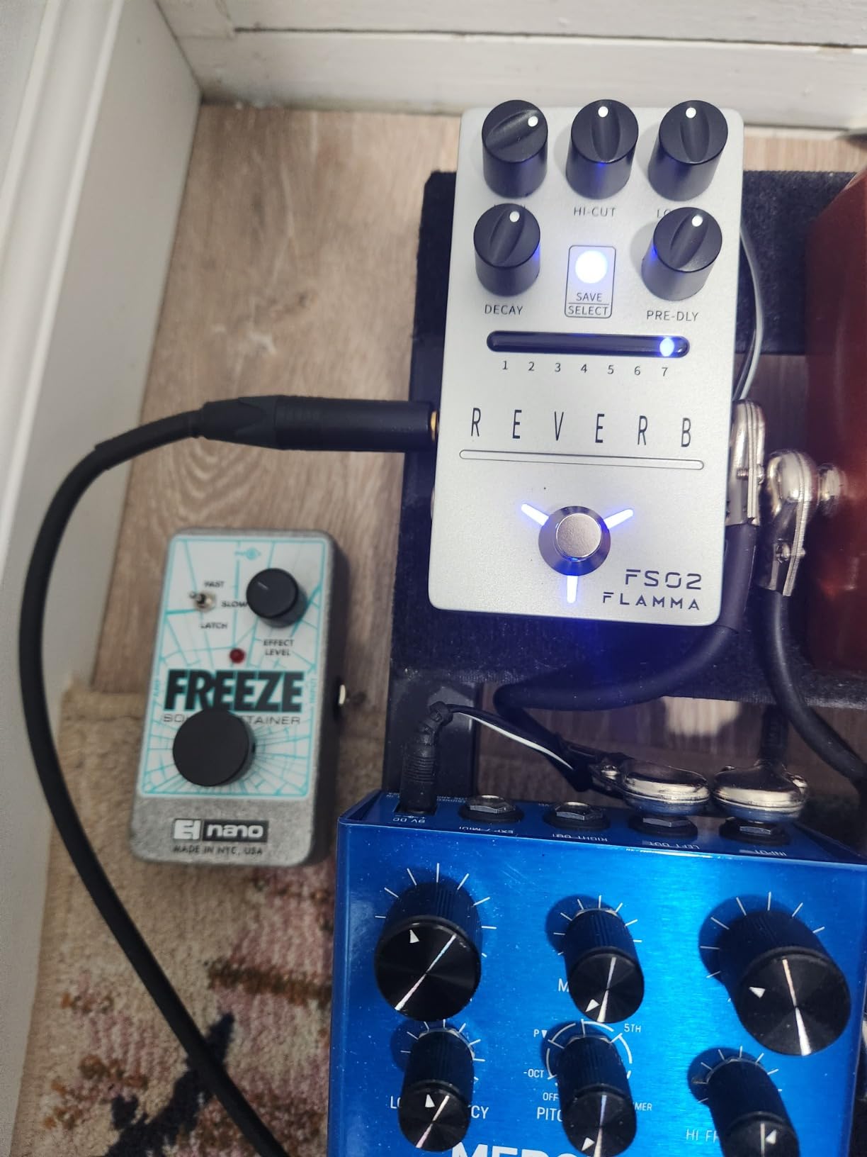 FLAMMA FS02 Reverb Pedal Stereo Guitar Effects with 7 Storable Preset Slots 7 Reverb Effects Room Hall Church Cave Plate Spring Mod True Bypass Trail On customer photo 2