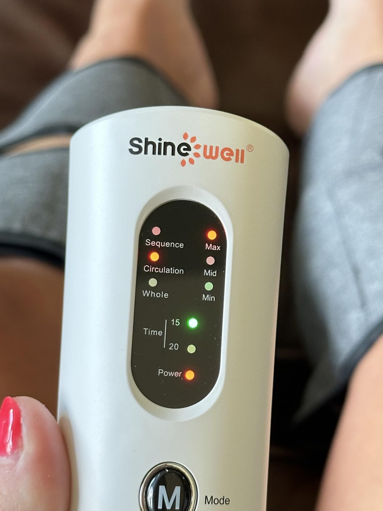 SHINE WELL Air Compression Leg Massager for Circulation and Pain Relief Fsa customer photo 1