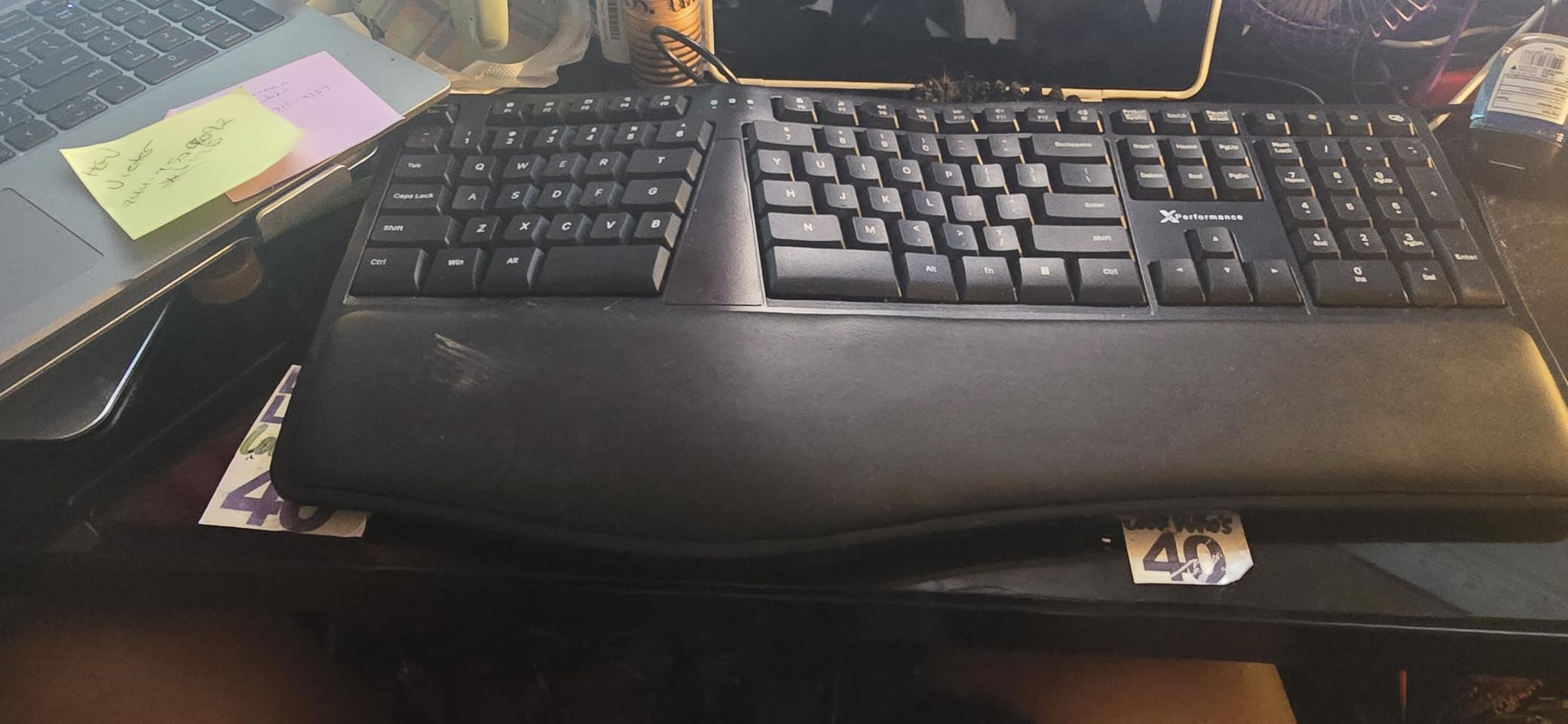 X9 Wired Ergonomic Keyboard with Cushioned Wrist Rest - Type Comfortably Longer - USB Wired Split Keyboard for Laptop, PC & Chrome Computer with 110 Ergo Keys & 5ft Cable customer photo 1