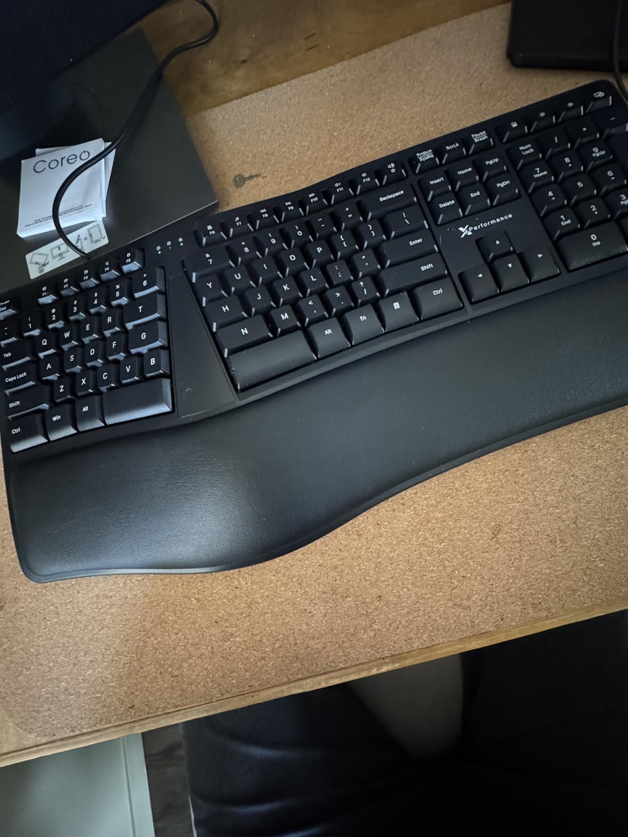 X9 Wired Ergonomic Keyboard with Cushioned Wrist Rest - Type Comfortably Longer - USB Wired Split Keyboard for Laptop, PC & Chrome Computer with 110 Ergo Keys & 5ft Cable customer photo 2