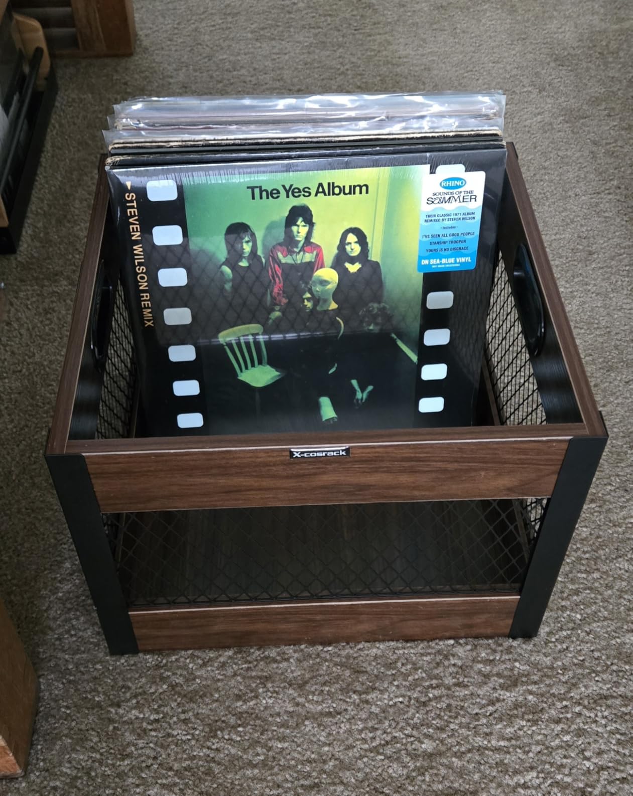 X-cosrack Vinyl Record Storage Crate, Wooden LP Record Organizer, Holds 60–80 Records, Classic Cube Storage for Albums customer photo 2