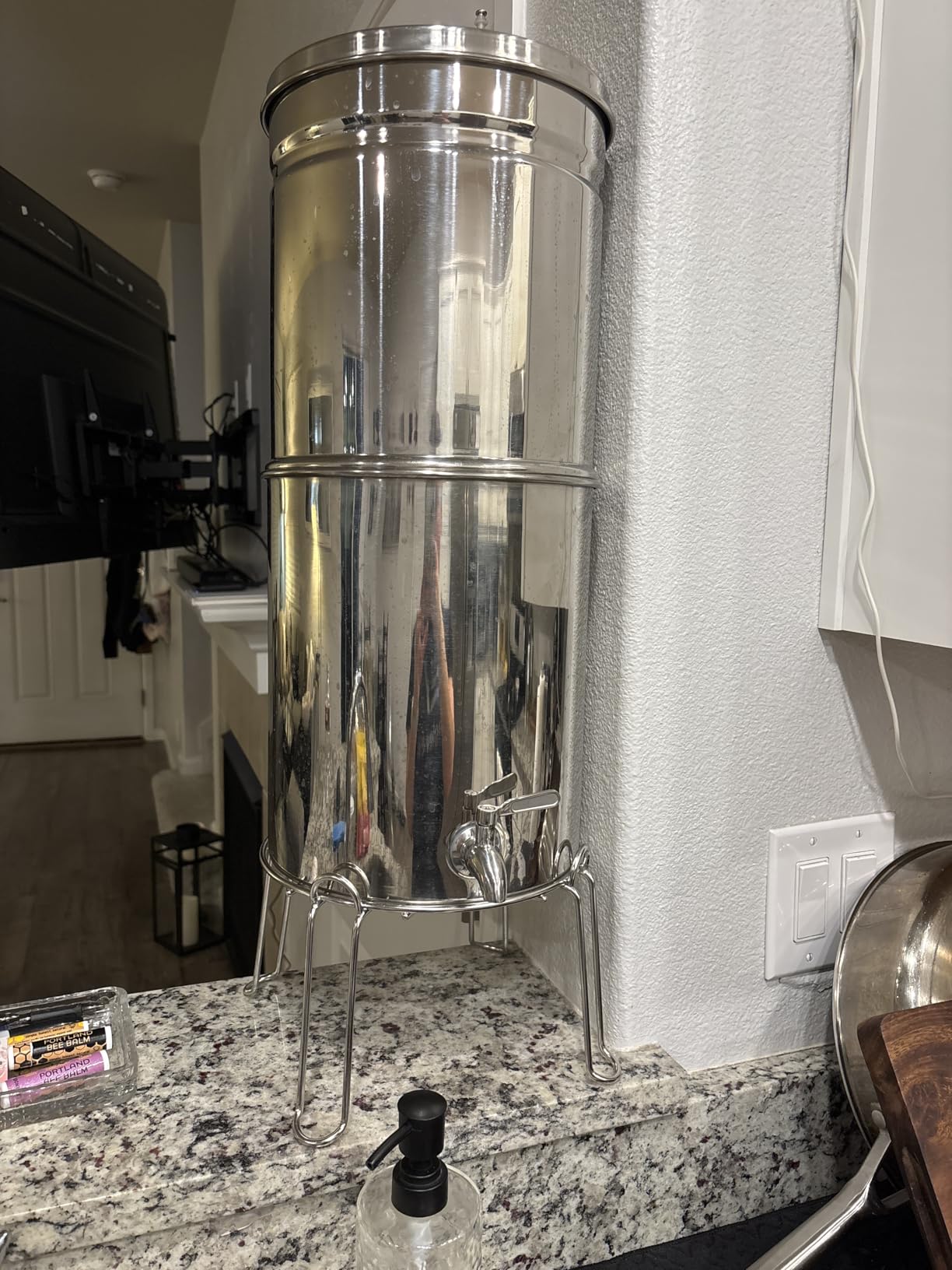 ProOne Big+ Gravity Water Filter System - High Capacity Countertop Stainless Steel Water Filter Dispenser - IAPMO Certified to Reduce Lead, Total PFAS, Microplastics, Chlorine Taste & Odor customer photo 1