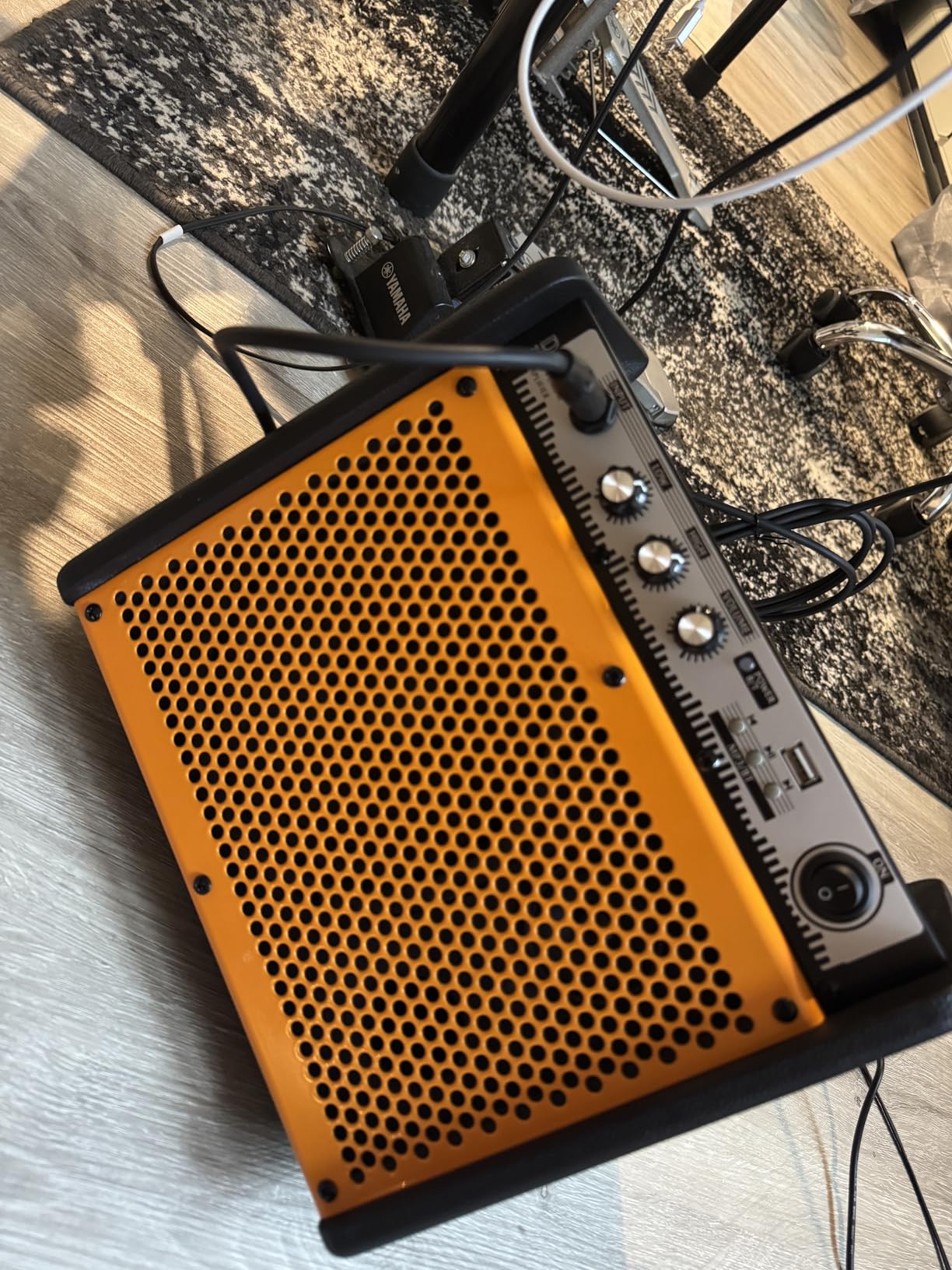 Coolmusic DM20 20W Bluetooth Personal Monitor Amplifier Electric Drum Amplifier Speaker,Keyboard Speaker with USB Interface(Including E-Drum Noise-Reduction Cable) (Black) customer photo 2