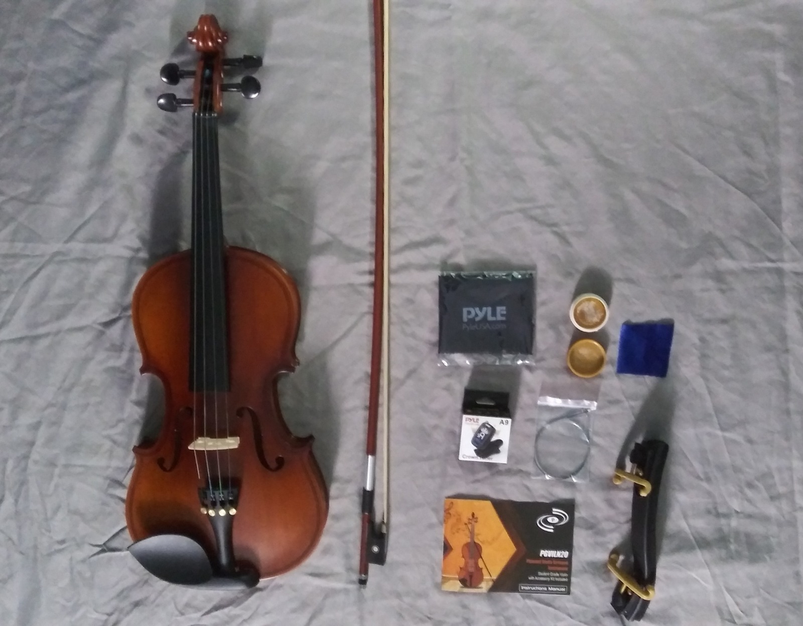 Pyle 4/4 Full Size Acoustic Violin for Beginners – Complete Violins Set with Hard Case, Bow, Extra Strings, Rosin, Full Accessories Kit - Mobile App Tuner 2 Month Free Lessons for Kids & Adults customer photo 1