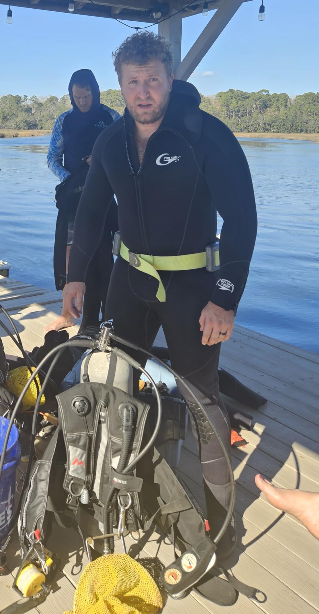 Wetsuits Men's Ultra Stretch 7Mm Neoprene Wetsuit, Winter Warm Front Zip Full Body Diving Suit for Snorkeling Scuba Diving Swimming Surfing customer photo 2
