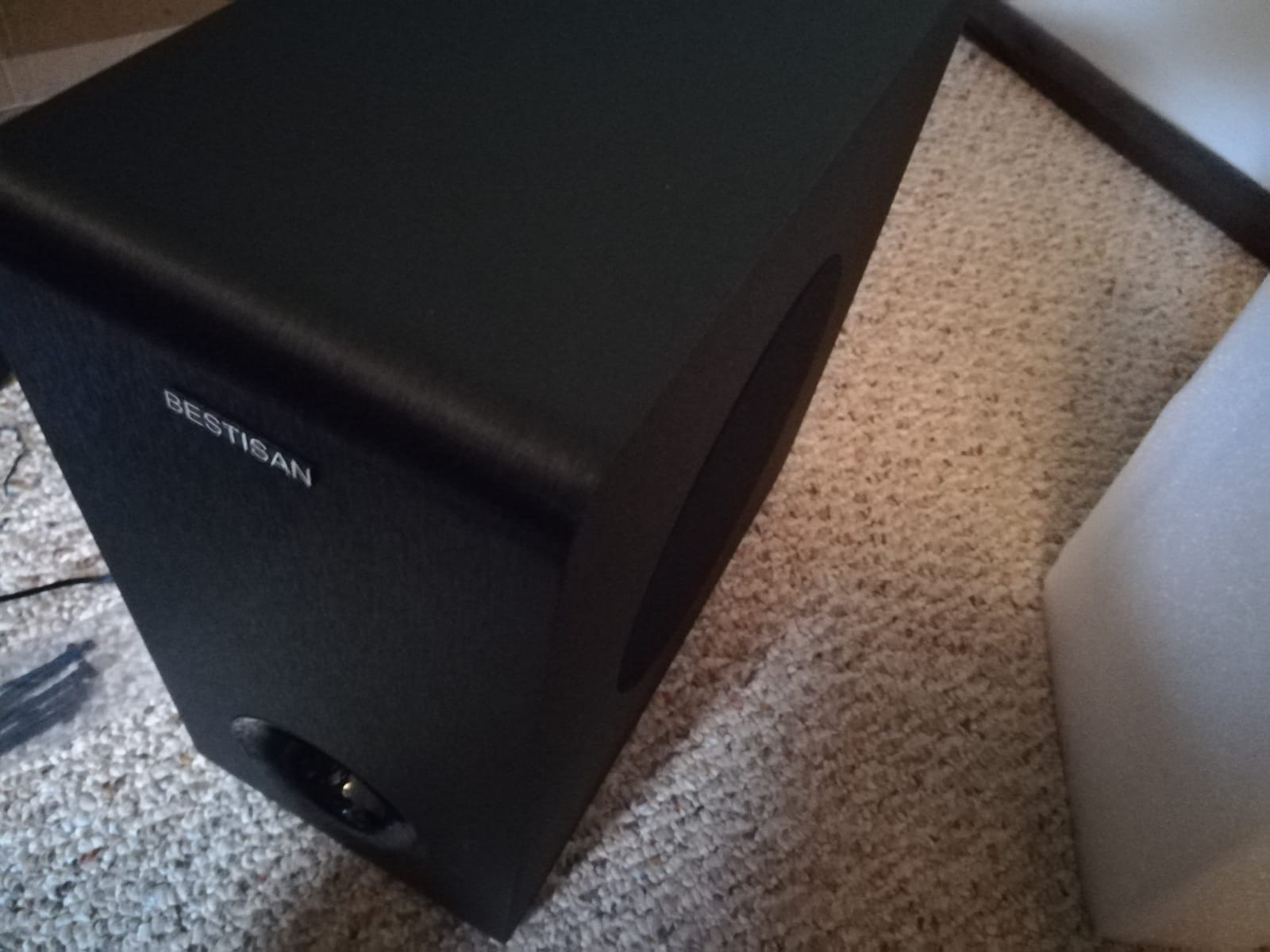 BESTISAN Powered Subwoofer, 6.5'' Side Firing Home Audio Sub, Deep Bass Response Subwoofers, Easy Setup with Home Theater Systems, TV, Speakers, RCA, LFE, AUX Input, High-Level Speaker Input & Output customer photo 1