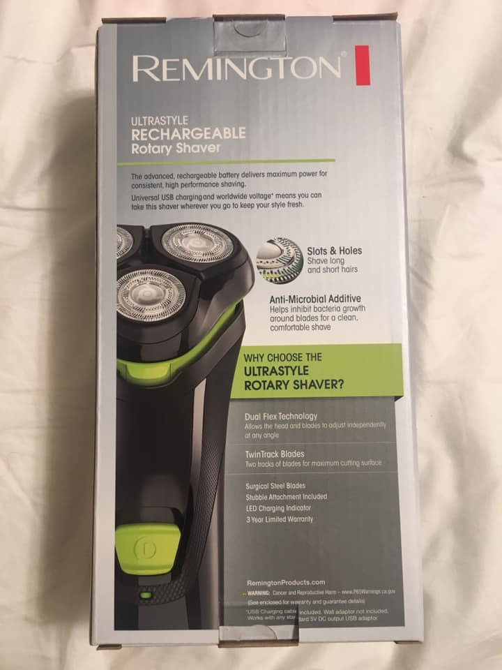 Remington Ultrastyle Rechargeable Rotary Shaver, Black and Neon Green customer photo 2