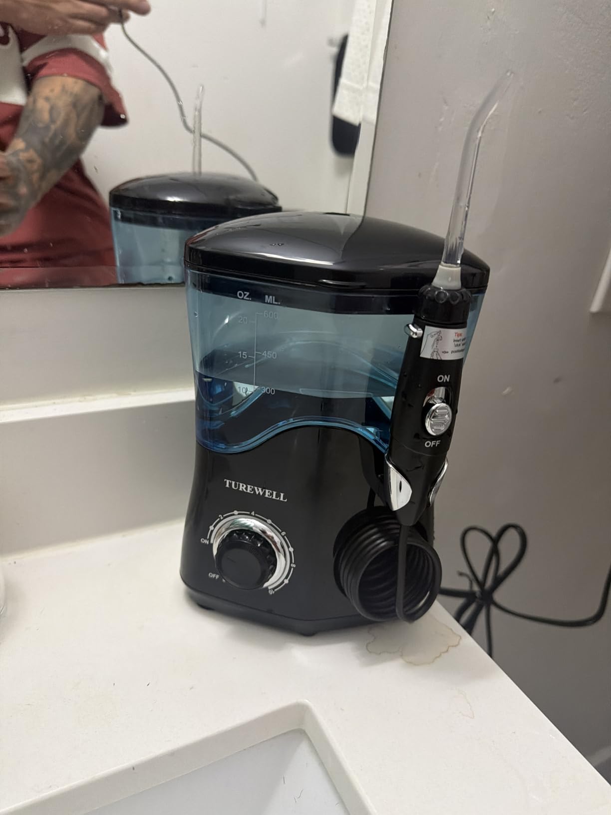TUREWELL Water Dental Flosser for Teeth/Braces, Water Teeth Cleaner customer photo 2