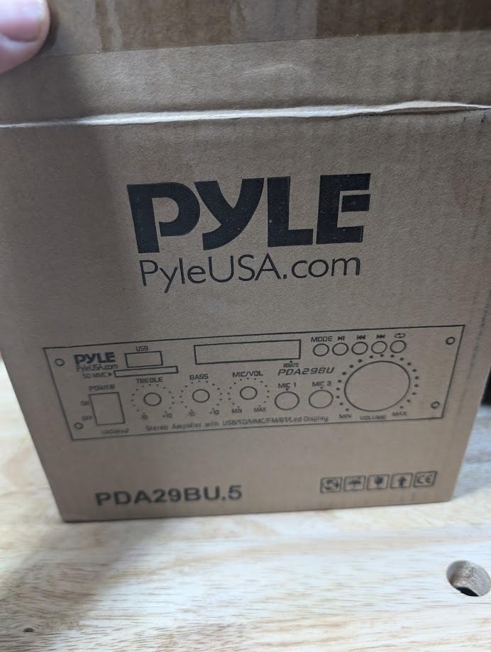 Pyle 200W Stereo Power Amplifier with Bluetooth - Dual Channel Audio Receiver - LED Display - RCA - USB - SD - MIC IN - FM Radio - AUX Input - Perfect for Home & Computer Audio - PDA29BU.5 customer photo 2