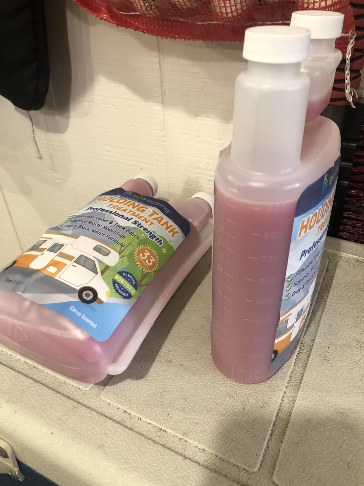 Eco Strong RV Toilet Treatment | RV Black Tank Treatment | RV Holding Tank Digestor, Odor Eliminator, and Cleaner | Perfect for Campers, RVs, Boats, 17 Treatments, Lavender customer photo 1