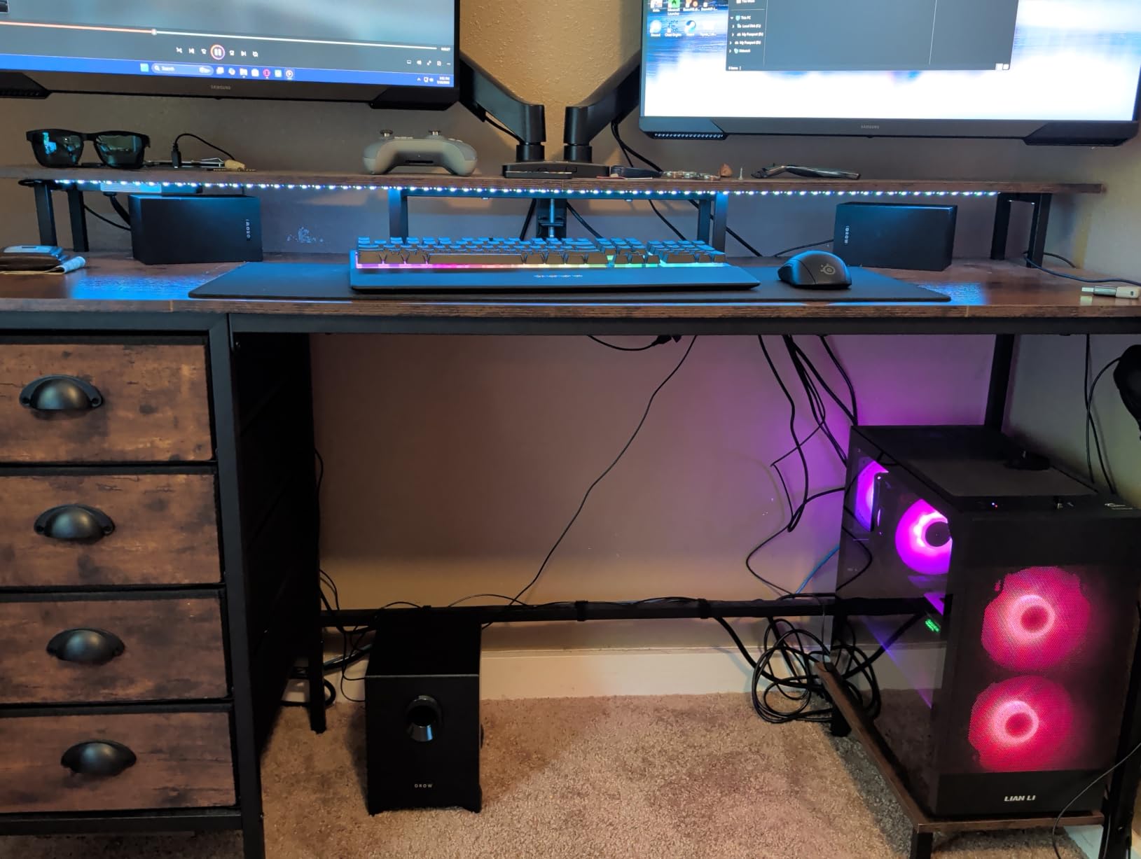 OR O R O W OROW S211 New USB-Powered 2.1 Multimedia Speakers System with Subwoofer,16W Computer Speakers,Strong Bass,3.5mm Audio Inputs,Great for PC/PS4/TV (Wooden) customer photo 2