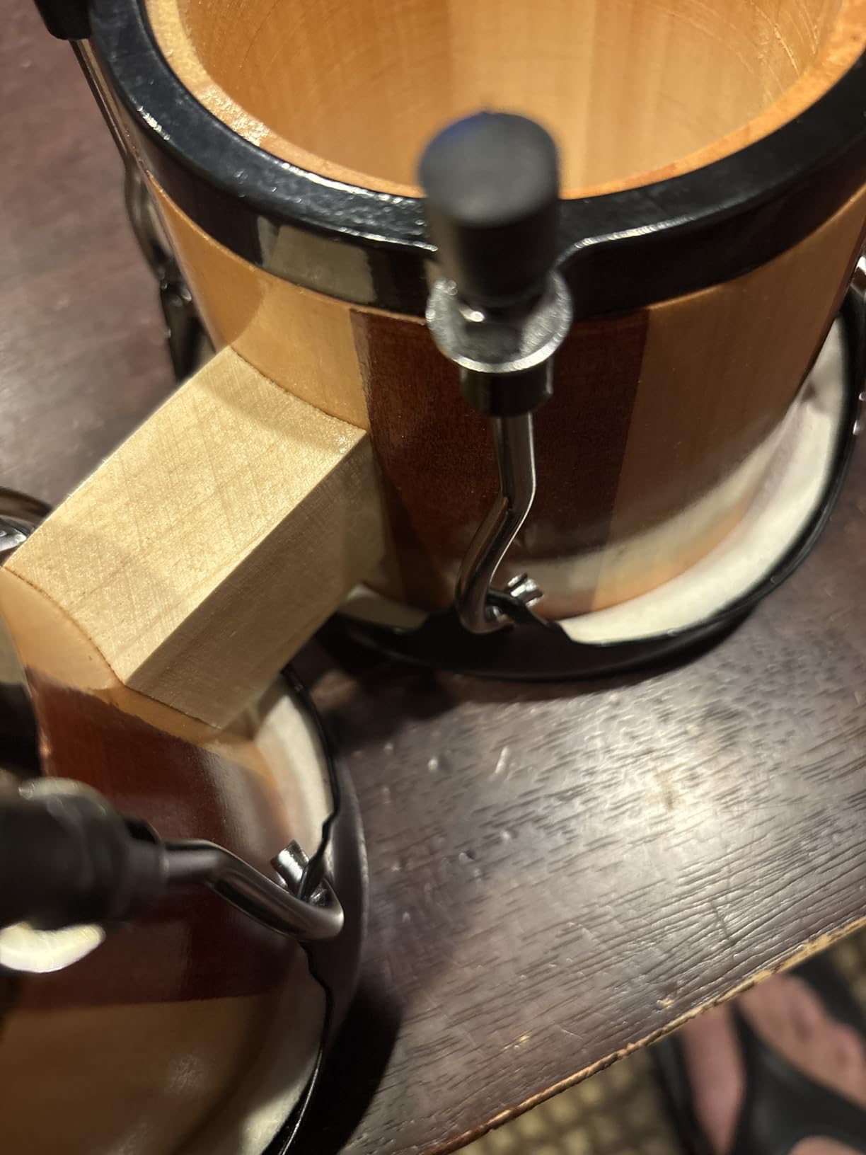 EastRock Bongo Drum 4” and 5” Bongos Drum Set for Adults Beginners Professionals Tunable Wood and Metal Drum Percussion Instruments with Tuning Wrench customer photo 1