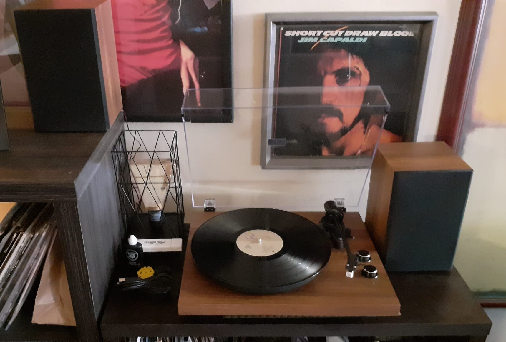SeeYing Vinyl Record Player with 36 Watt Stereo Bookshelf Speakers customer photo 1