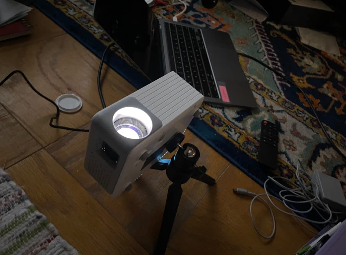 Mini Projector with WiFi and Bluetooth, AKIYO 2026 Upgraded Projector 1080P customer photo 2