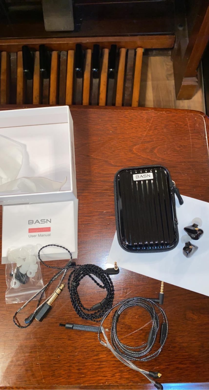 BASN Bsinger Pro in Ear Monitor,Dual Drivers MMCX IEM Earphone(Clear Black) customer photo 2